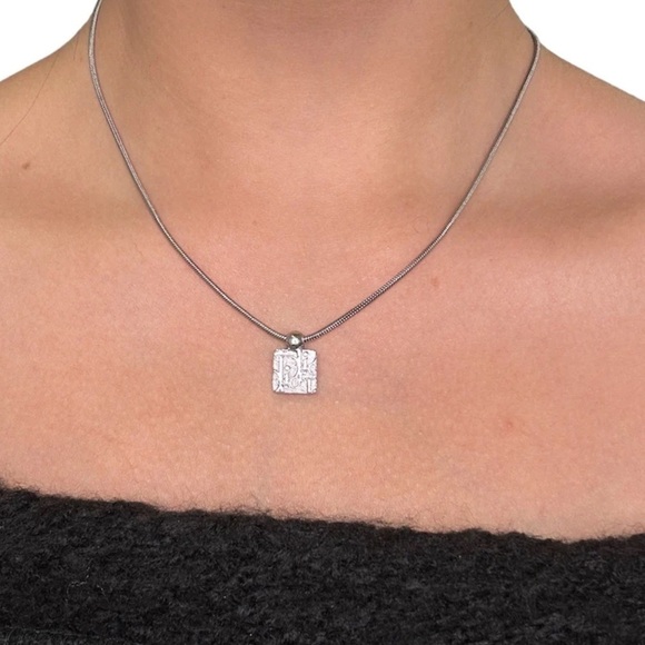 Dior Trotter Reversible Silver and crystal square Necklace - Picture 8 of 8